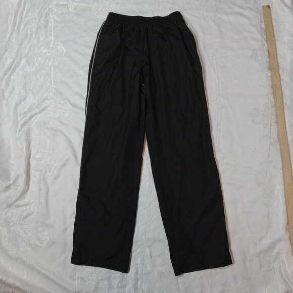 Youth Sport Tek Track Wind Pants YL Black Athletic Lined Zip Sz 10/12 Sportek - Picture 2 of 9